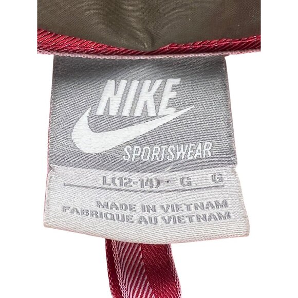 Nike Sportswear Olive Green Quilted Down Puffer Hooded Jacket L Outdoor Gorpcore - Picture 3 of 11